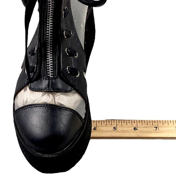 Demonia Boots Womens 7 Platform Holographic Whimsigoth Witch Punk Rave GRIP-102 - Picture 12 of 16